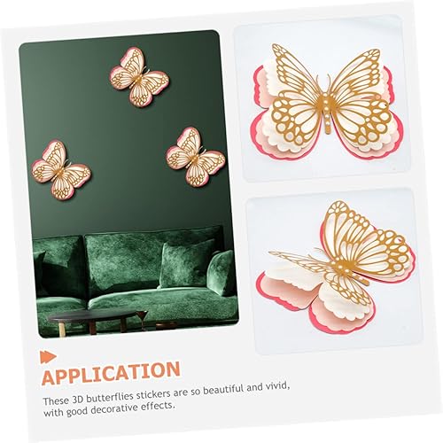 Miniatura 2 de DOITOOL 5 calcomanías de pared de mariposa, calcomanías de hadas, decoración de ceremonia de boda, calcomanías de computadora para laptop, mariposas