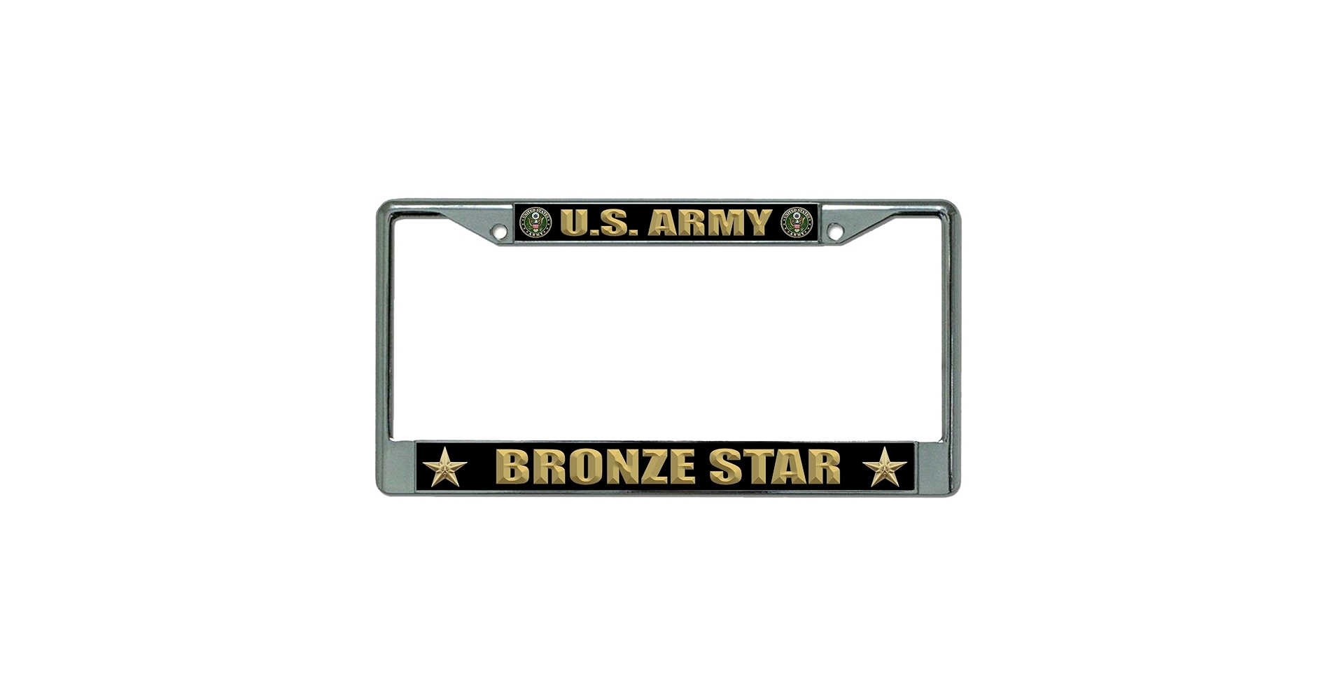 Amazon.com: U.S. Army Bronze Star Chrome License Plate Frame