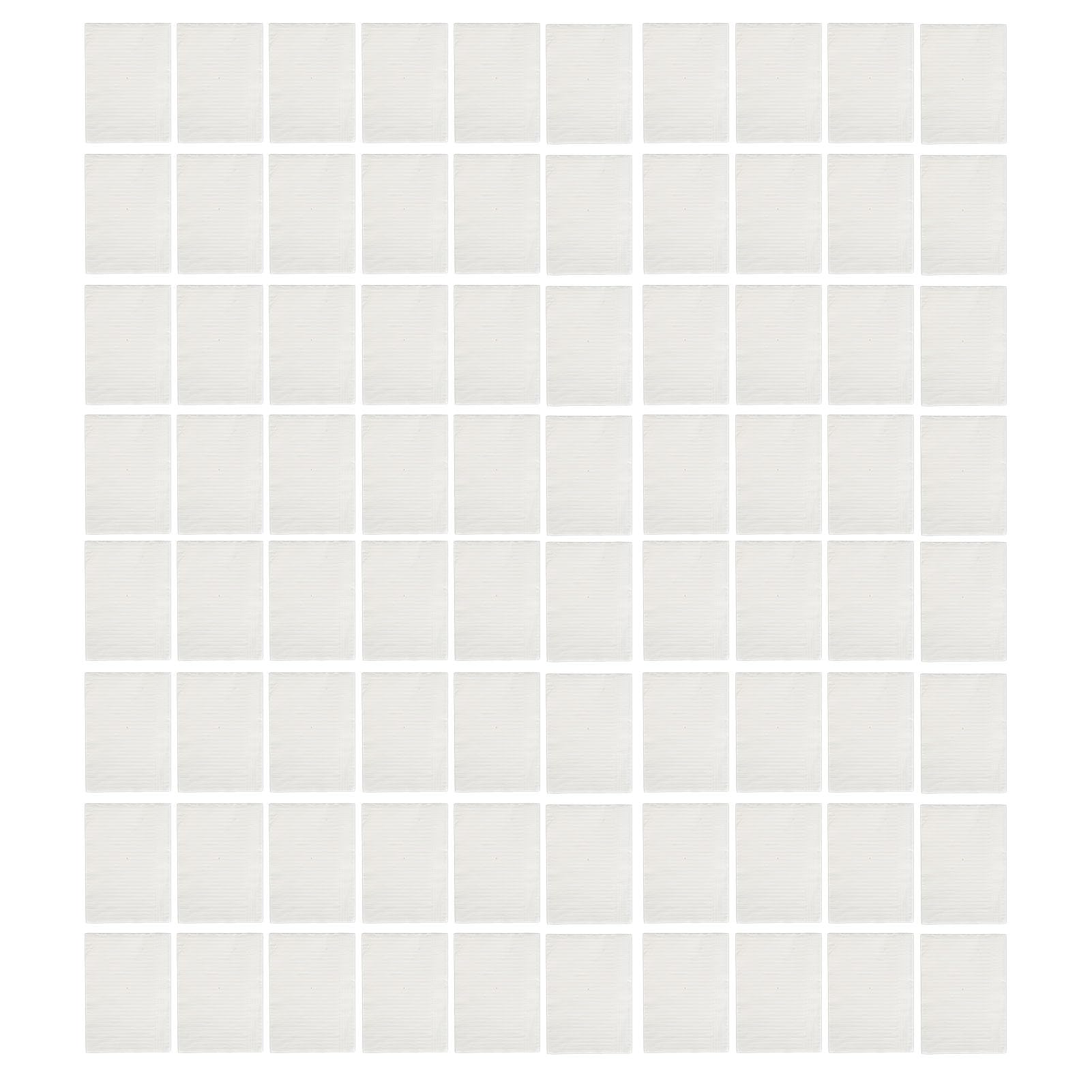 Serviettes de Table à Ongles Jetables, Bavoirs Dentaires Imperméables, Couverture de Plateau Médical Confortable, 80 Pièces (WHITE)