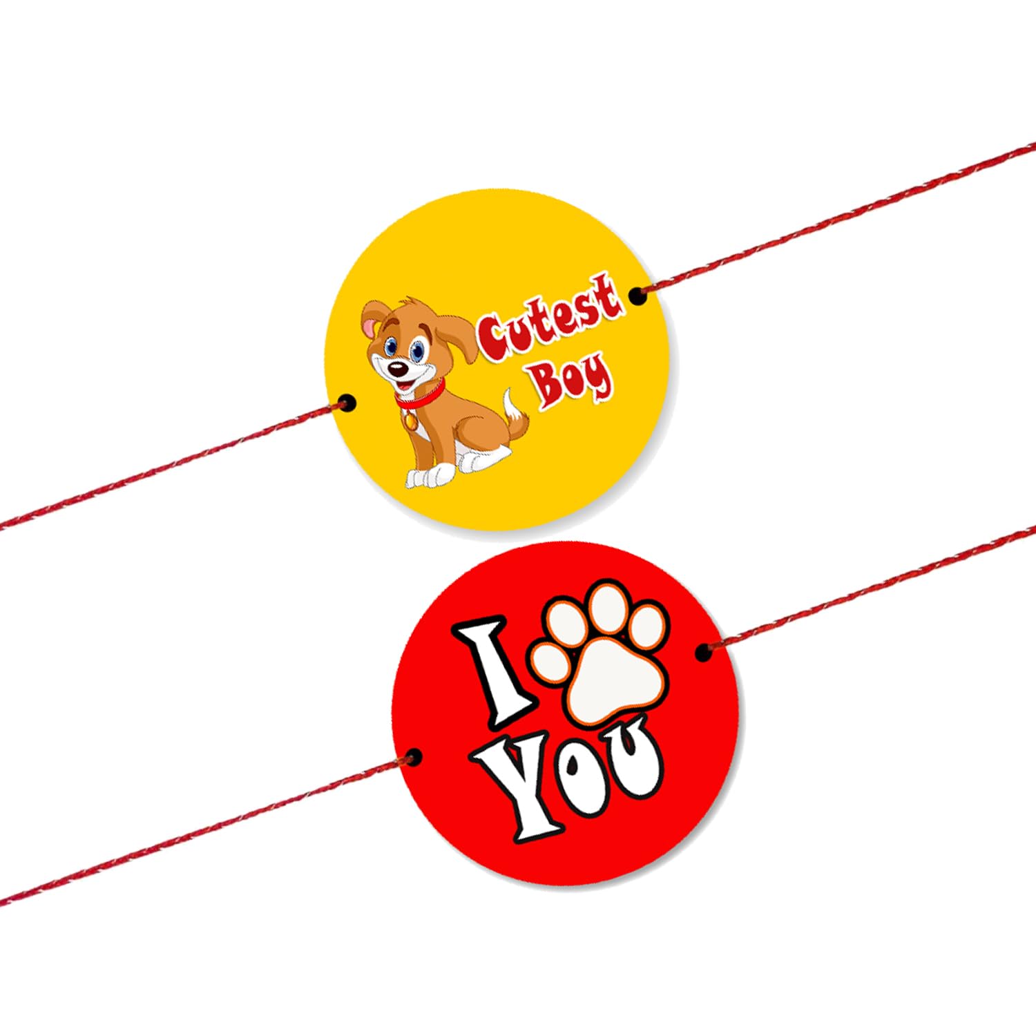 petyantra Set of 2 Cutest Boy and I love You Pet Dog Rakhi for Rakshabandhan Gift for Paw Brother Dog Lover Bracelet Band Dog Accessory (B0CCXM8W2R) Amazon Price History, Amazon Price Tracker