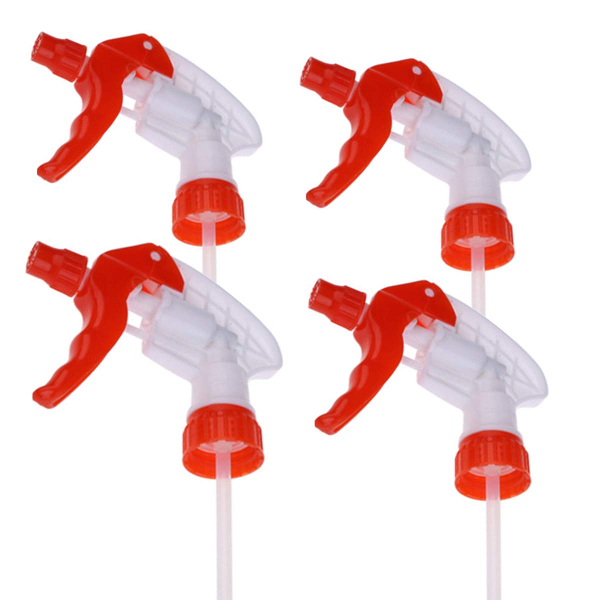 D DASAWAN 4PCS Trigger Sprayer Nozzles Mist Stream Replacement Spray Head Fits 8, 16, and 32 Ounce Standard Bottles (28/400) for Gardening Cleaning Watering