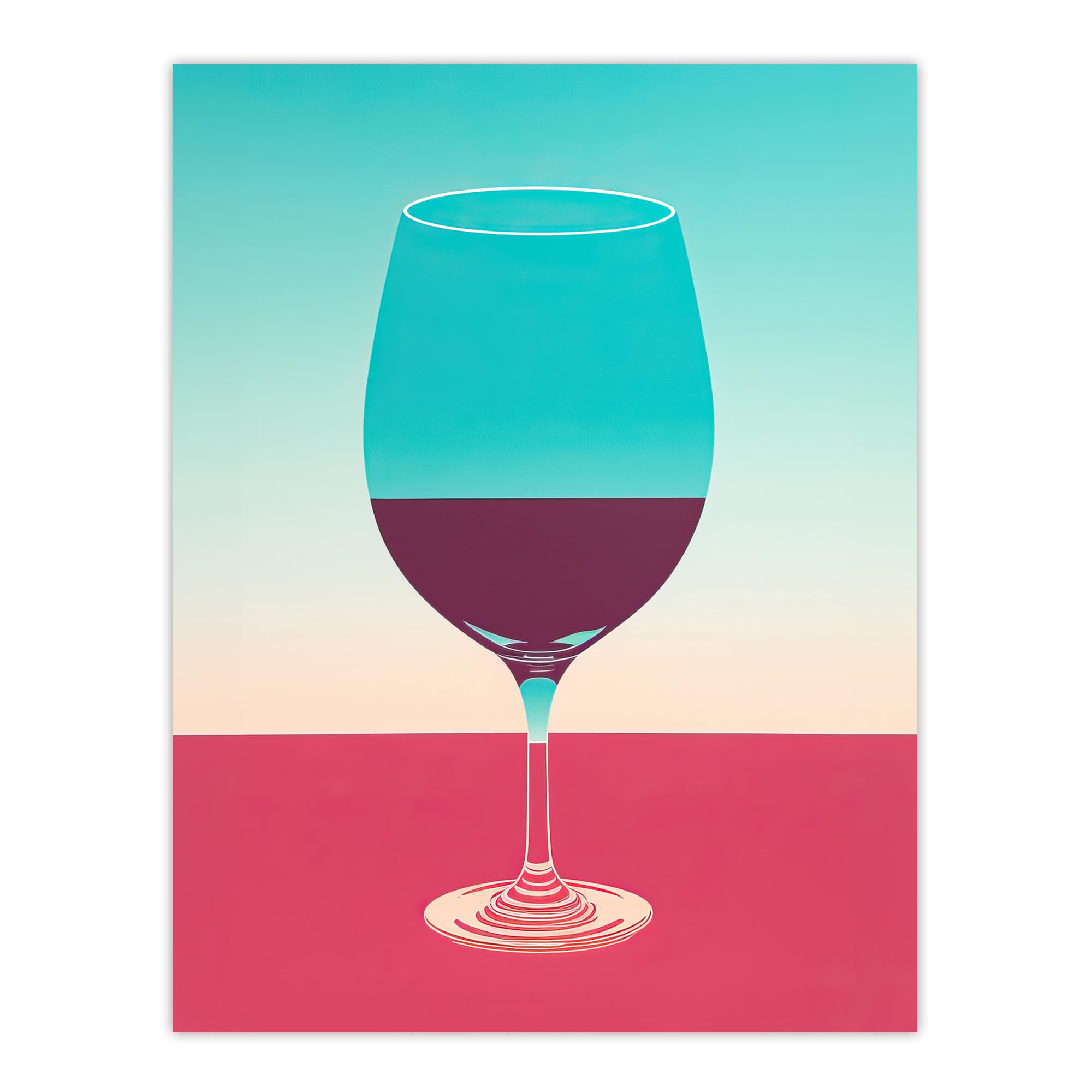 Wee Blue Coo Burgundy Merlot Wine Lover Kitchen Bar Unframed Wall Art Print Poster Home Decor Premium
