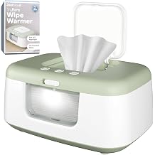 Jool Baby TinyBums Baby Wipe Warmer &amp; Dispenser with LED Changing Light &amp; On/Off Switch (Sage)
