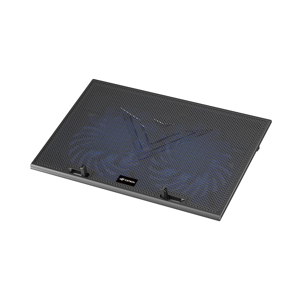 Base para Notebook C3Tech NBC-80BK 17,3" Preto Refrigerada com 2 Cooler Fans Led Azul, 2
