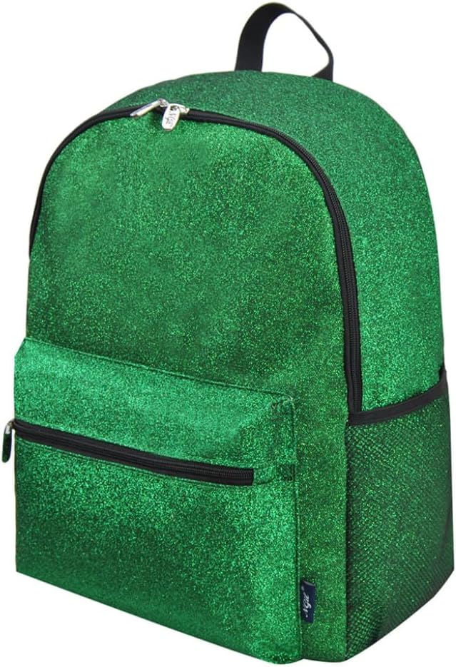 NGIL Large Glitter Cheer Backpack for Competitions, Dance, and Practice – Cheerleading Bag with Accessories Storage, Sparkle Bookbag for Cheerleaders, Coaches, and Competition Gear (Glitter-Green)