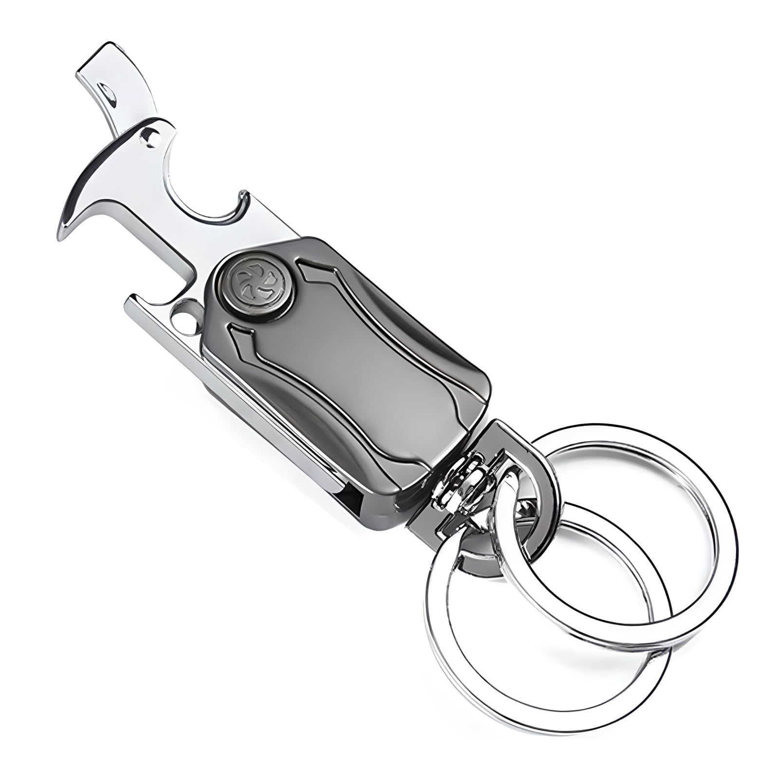 Heavy Duty Belt Clip Key Holder - Leather Keychain With Detachable Keyring, Belt Loop and Wristlet (Style 1)
