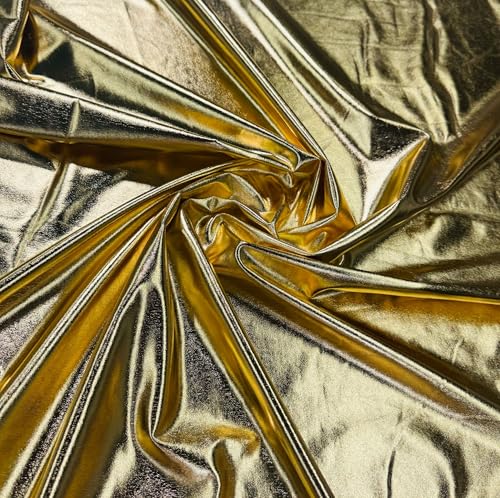 Sedona Designz 58/60 Wide Foil Knit Fabric 94% Polyester 6% Spandex DTY All-Over Foil Finish Soft Stretch Knit for Apparel Costumes Dancewear & Crafts