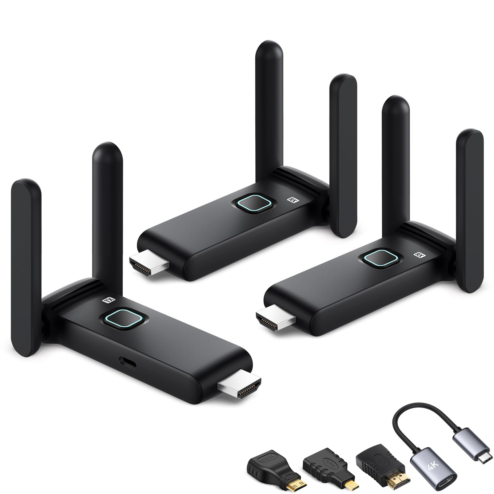 MINIX Draadloze HDMI - Twee zenders & één ontvanger, Plug & Play multi