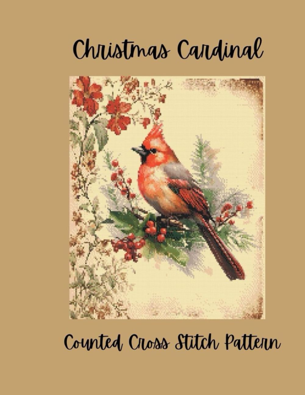Christmas Cardinal: Counted Cross Stitch Pattern