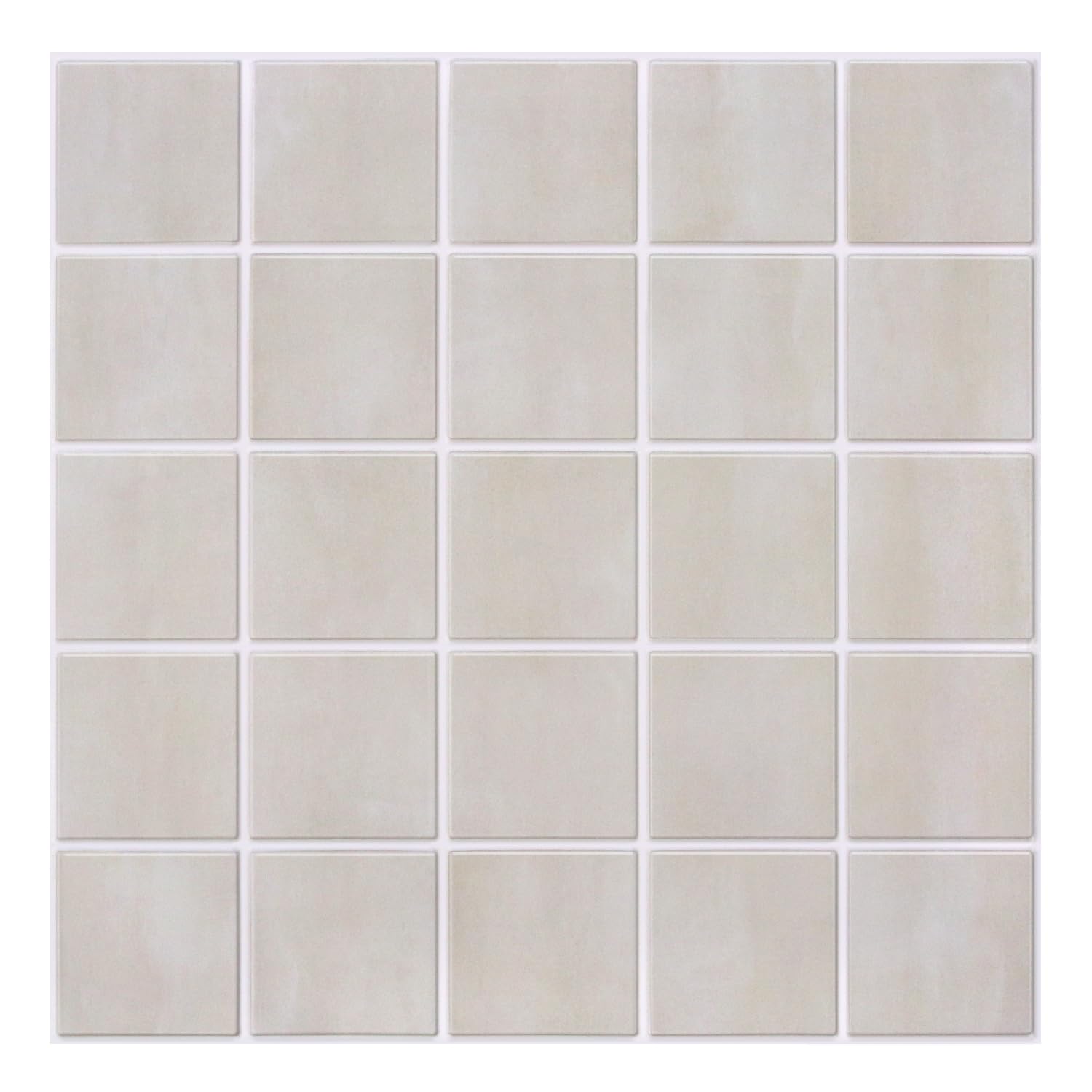 COMSTICKC 3D Stick on Tiles for Wall Sticker, Matte Beige, 10 Sheets 30X 30cm UrltraLight PVC Square Self Adhesive Tiles for Kitchen Backsplash, Bathroom, Living Room, Bedroom, RV Wall Decor