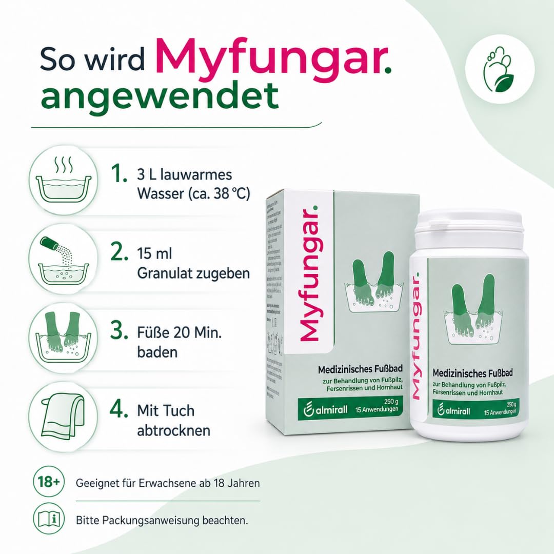 Medizinisches Fußbad 250 g, Fußpflege bei Hornhaut, Fußpilz, Fersenrissen (3x)