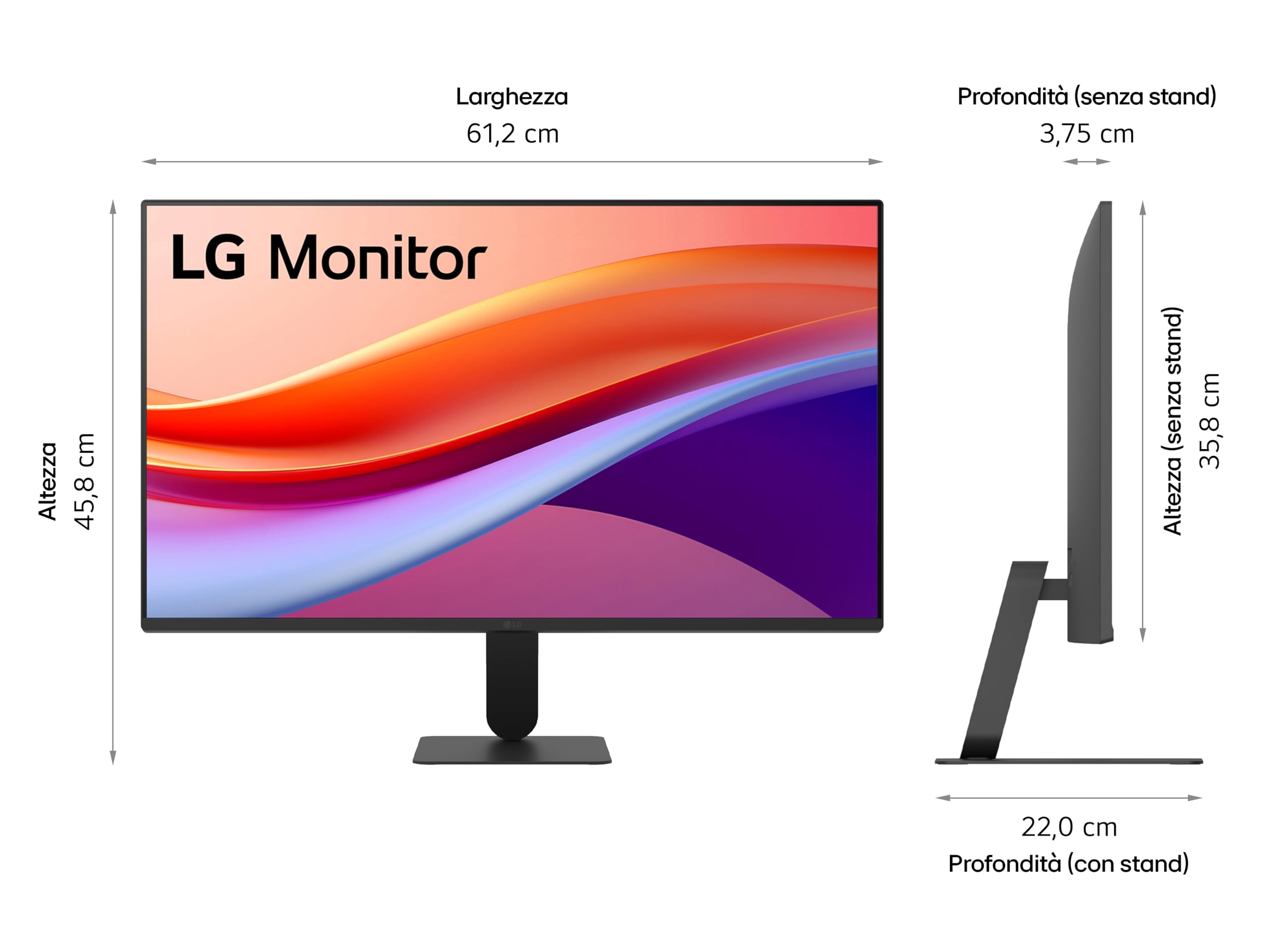 LG 27U411A Monitor 27" Full HD IPS HDR 10 120Hz 1ms MBR 1920x1080 sRGB 99% Nero