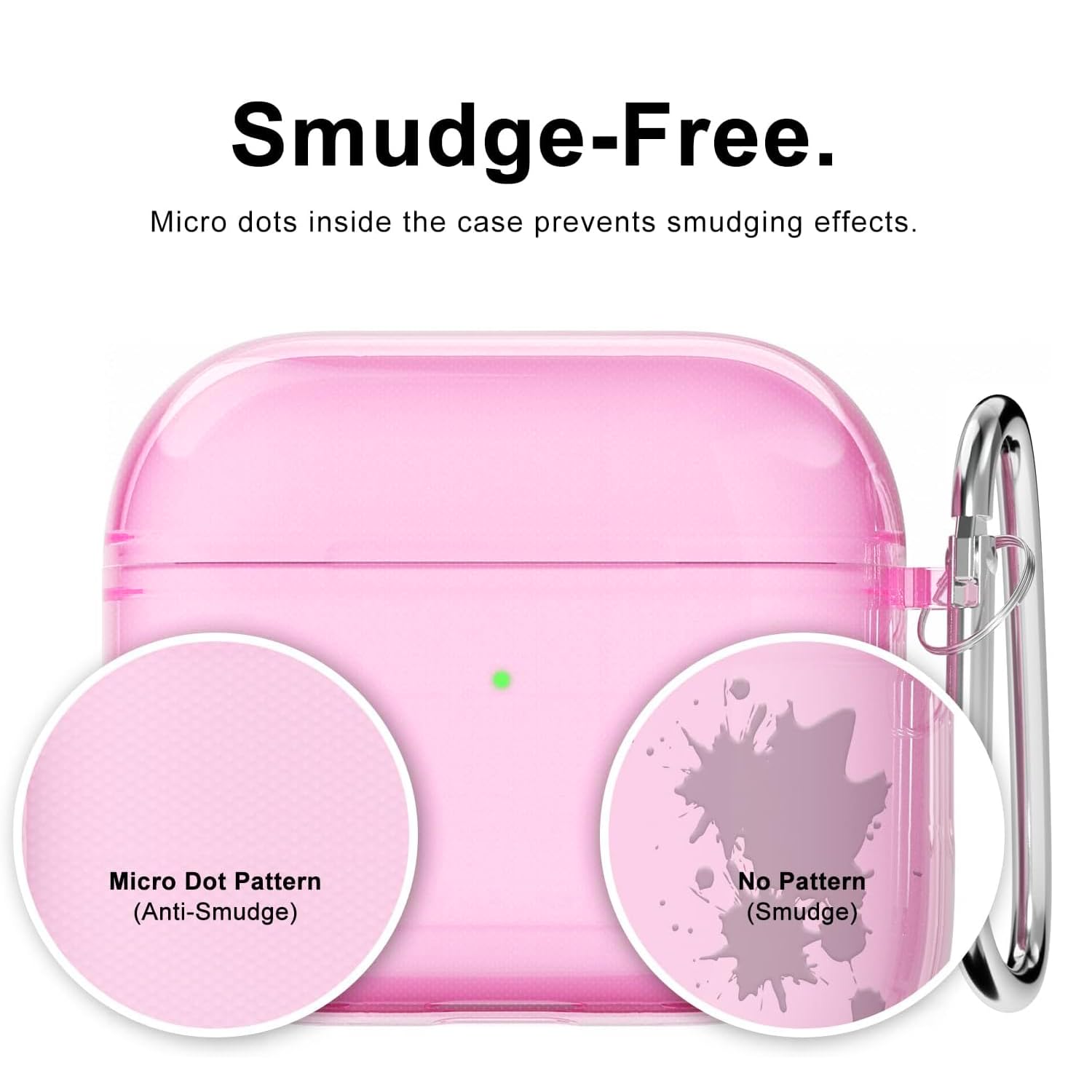Svanove for Airpods 4 Case Clear Hard Plastic, Transparent Simple Cute Airpods 4th Generation Case with Keychain, Girly Y2k Aesthetic Trendy Airpods Cover Accessories for Women Girl, Pink — view 4