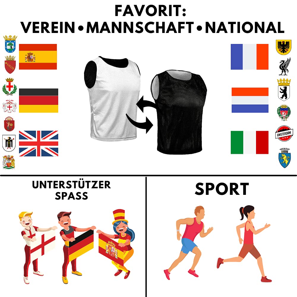 SPORTSBIBS bib reversible sports fan's jersey mesh Bibs training Vest national club T-shirt undershirt fitness summer winter - Image 6