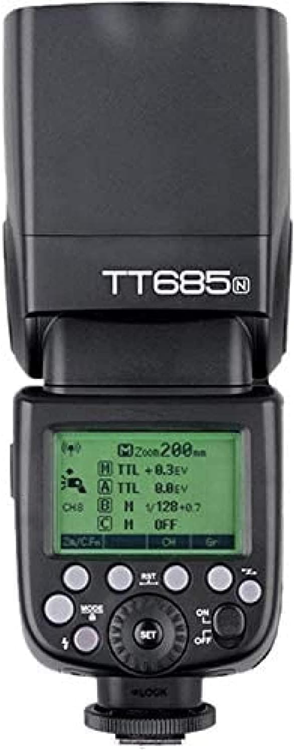 Godox TT685 N Speedlite HSS 1/8000s GN60 Think Lite 2.4GHz TTL Flash for Nikon Camera Black