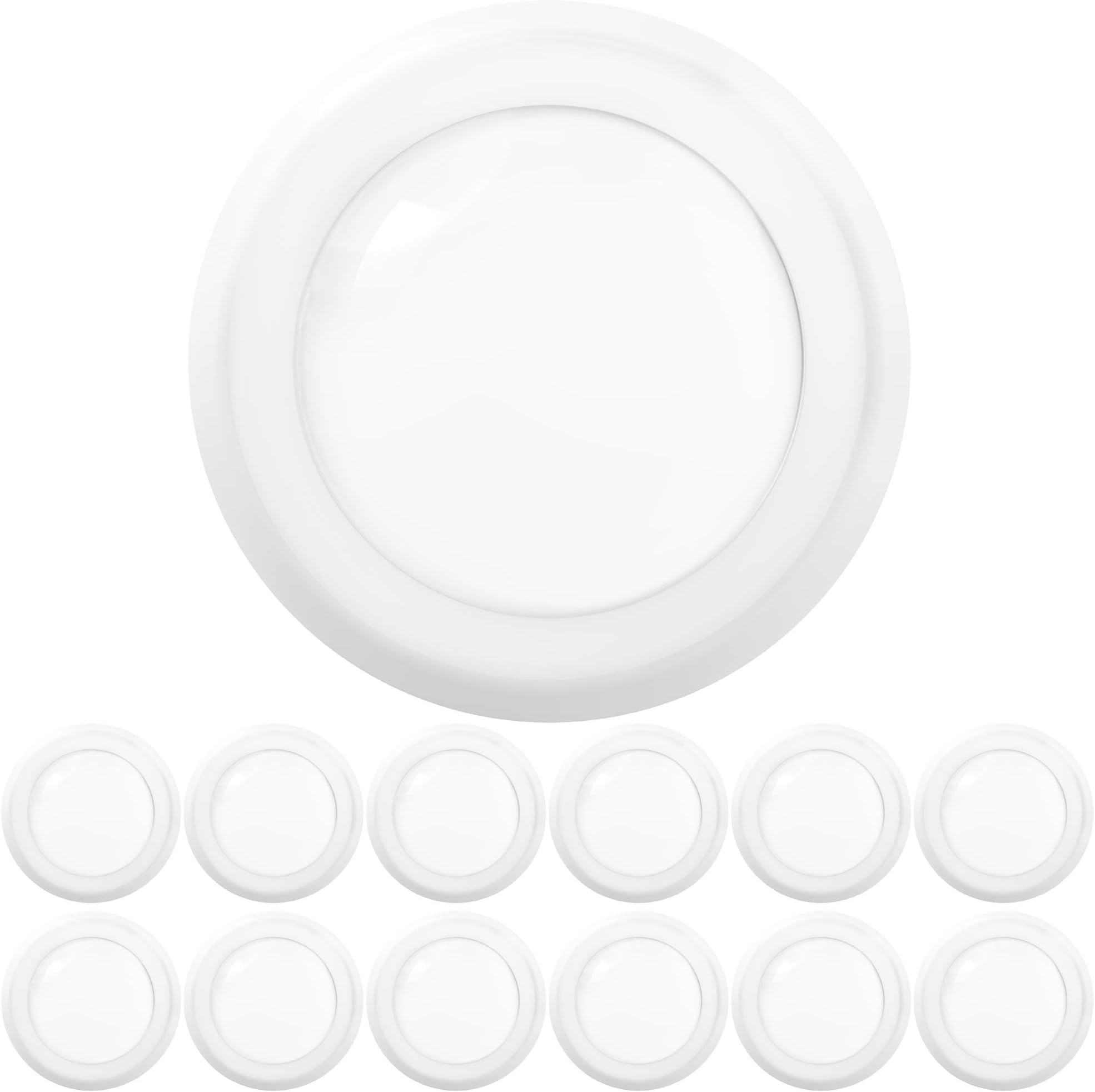 Sunco 12 Pack 5/6 Inch LED Disk Lights, Disc Lights Ceiling, LED Flush Mount Recessed Can Lighting, 1050 LM, 2700K Soft White, Dimmable, 15W=75W, Damp Rated ETL