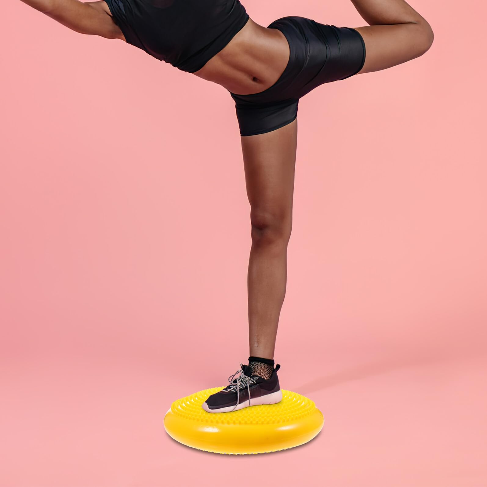 NOLITOY Aufblasbare Balance Disc Extra Dickes Wackelkissen mit Handpumpe zur Kernstärkung und Rückenentlastung Ergonomisches Sitzkissen für Therapie und Zufällige Farbe Zufällige Farbe