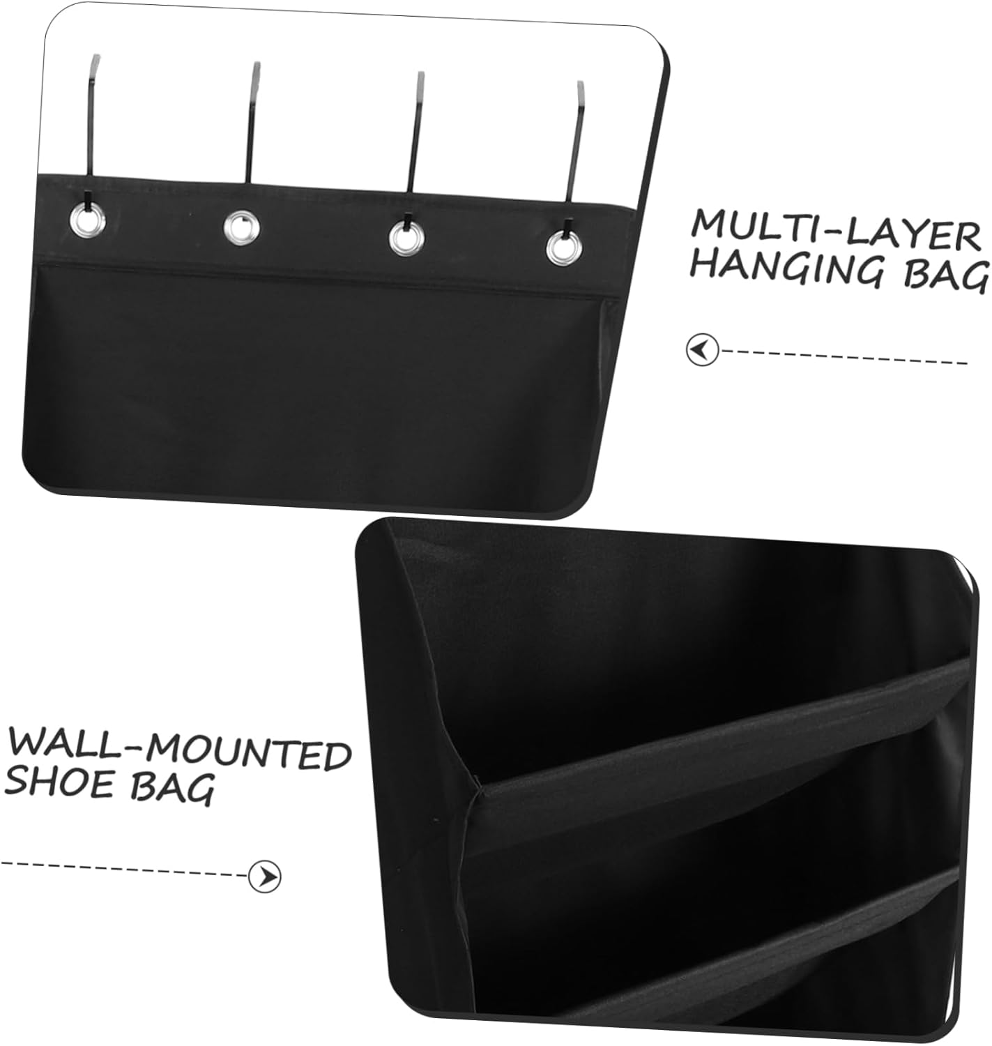 PRETYZOOM Multi Function Over Door Shoe Organizer Multi Hanging Bag for Shoes Hats and Accessories Storage for Bedroom Bathroom Office and More