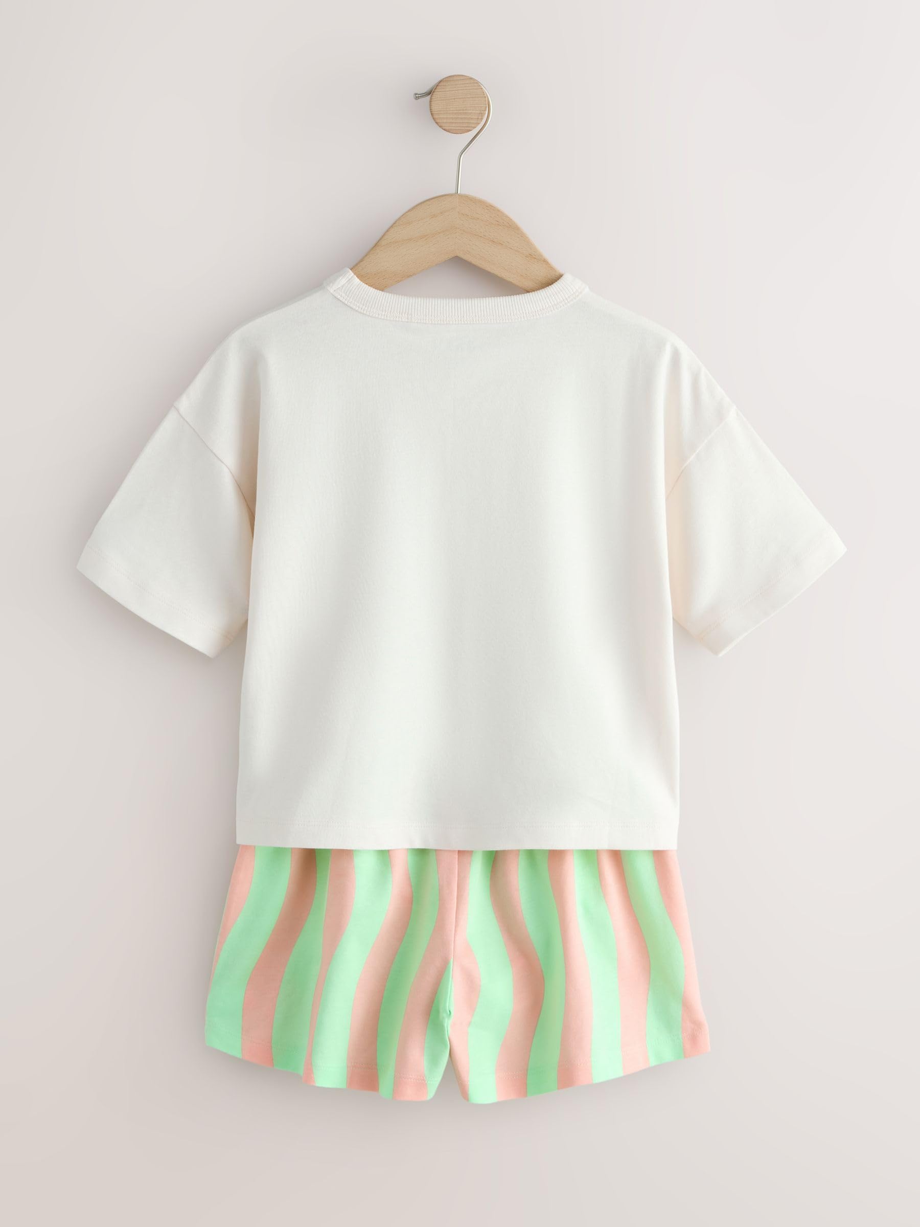 NEXT Ragazza Confezione da 2 Pigiami Corti con Lilo e Stitch | Bambino, Standard, Mid Rise, Pull On, 100% cotone