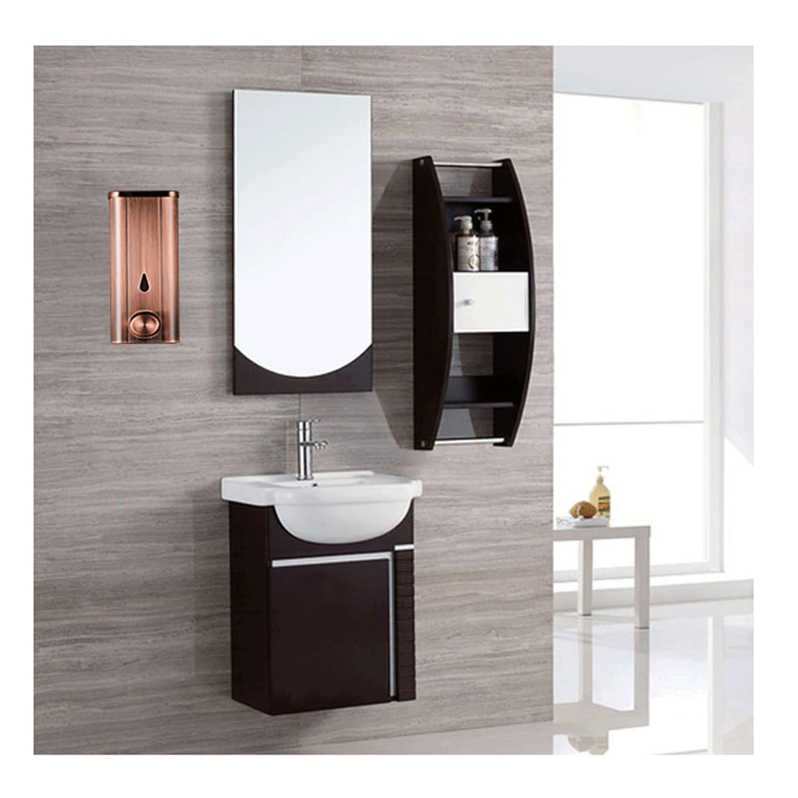 Dispenser Di Sapone Da Cucina Cucina Ristorante Soap Dispenser Imbottigliamento Acciaio inossidabile Il distributore di sapone in acciaio inox è adatto for bagno e cucina Doccia a muro Distributore di