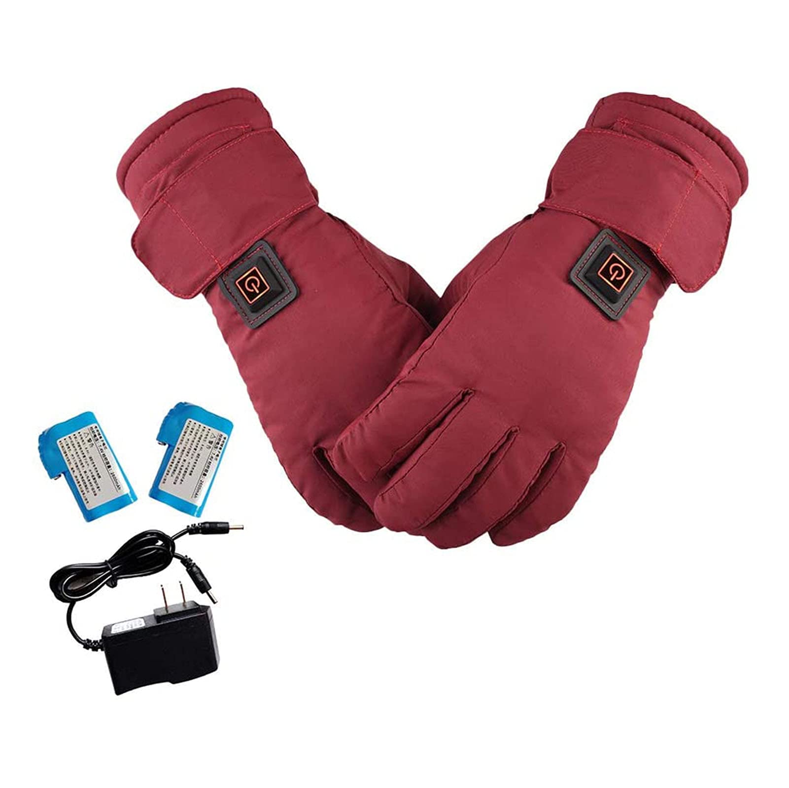 CHEWYNP Guanti riscaldanti elettrici - Guanti scaldamani Invernali Impermeabili Antivento Ricaricabili da Donna, per Moto, Sci, Alpinismo, Ciclismo, Campeggio, Pesca