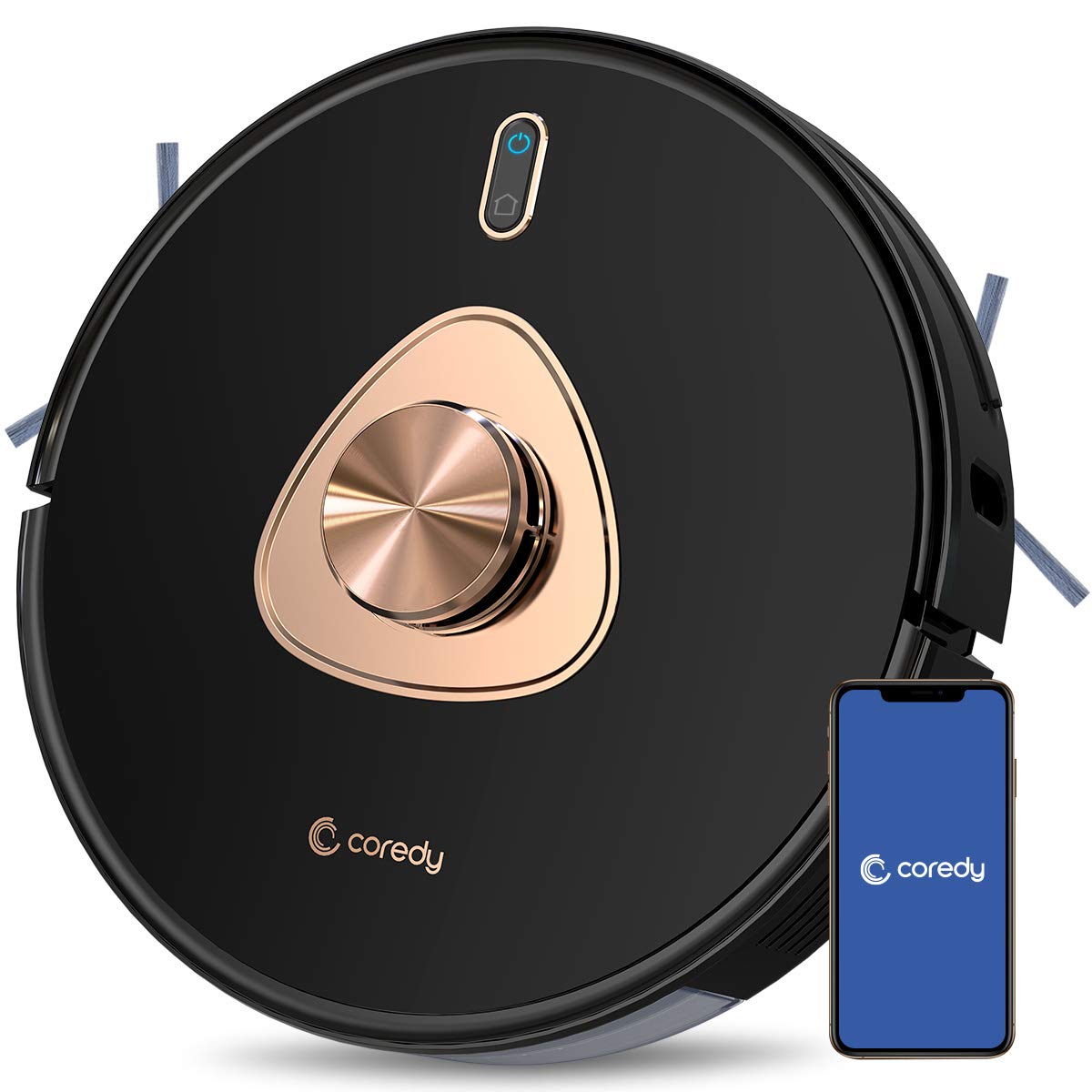 Coredy L900 Robot Vacuum Cleaner, Smart Laser Navigation, Precision AI Mapping Technology, Compatible with Alexa, 2-in-1 V...