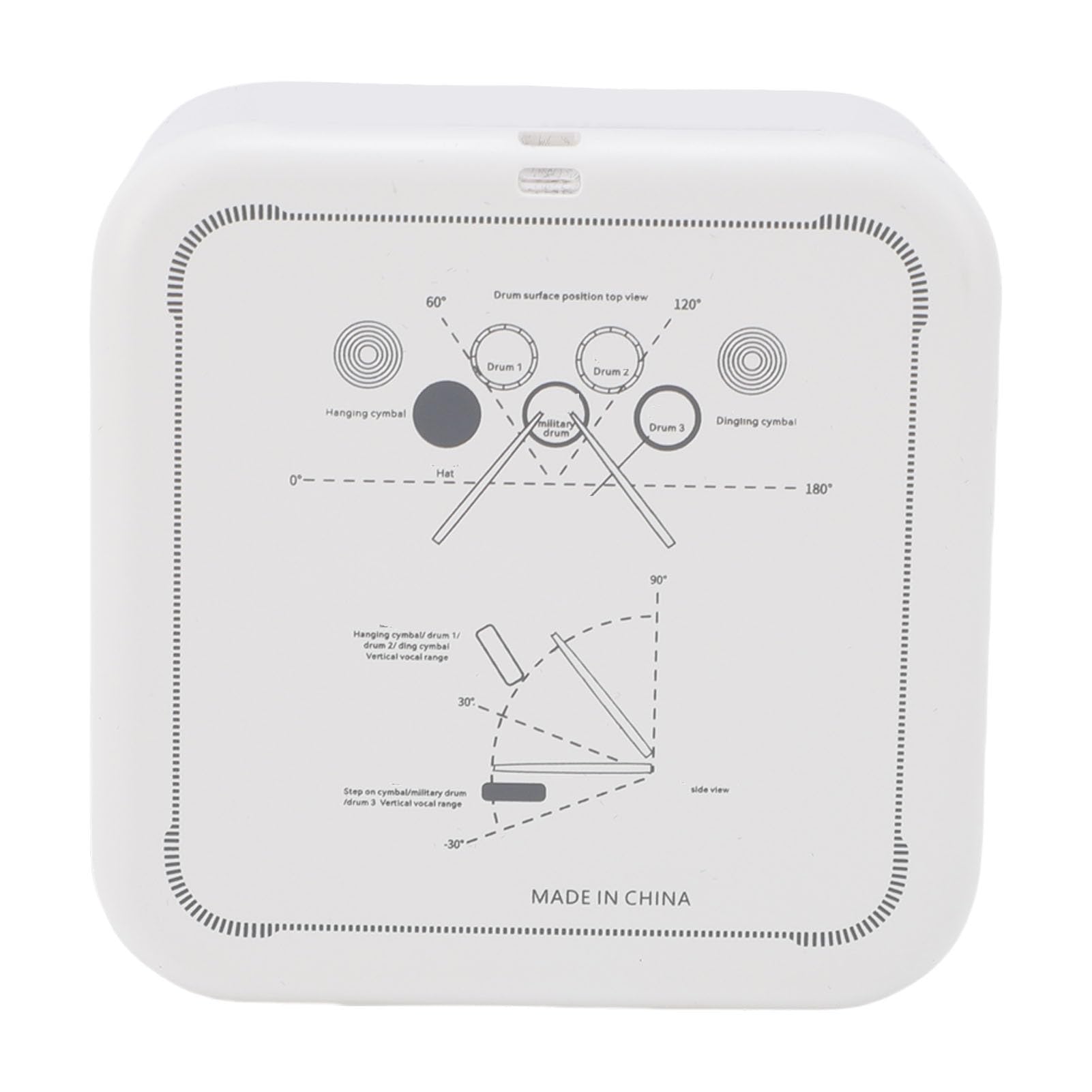 Generic Set per Esercitarsi con Batteria Elettrica con Bacchette Ad Aria, Prestazioni a Latenza Zero per Musicisti in Movimento, Leggero e Portatile