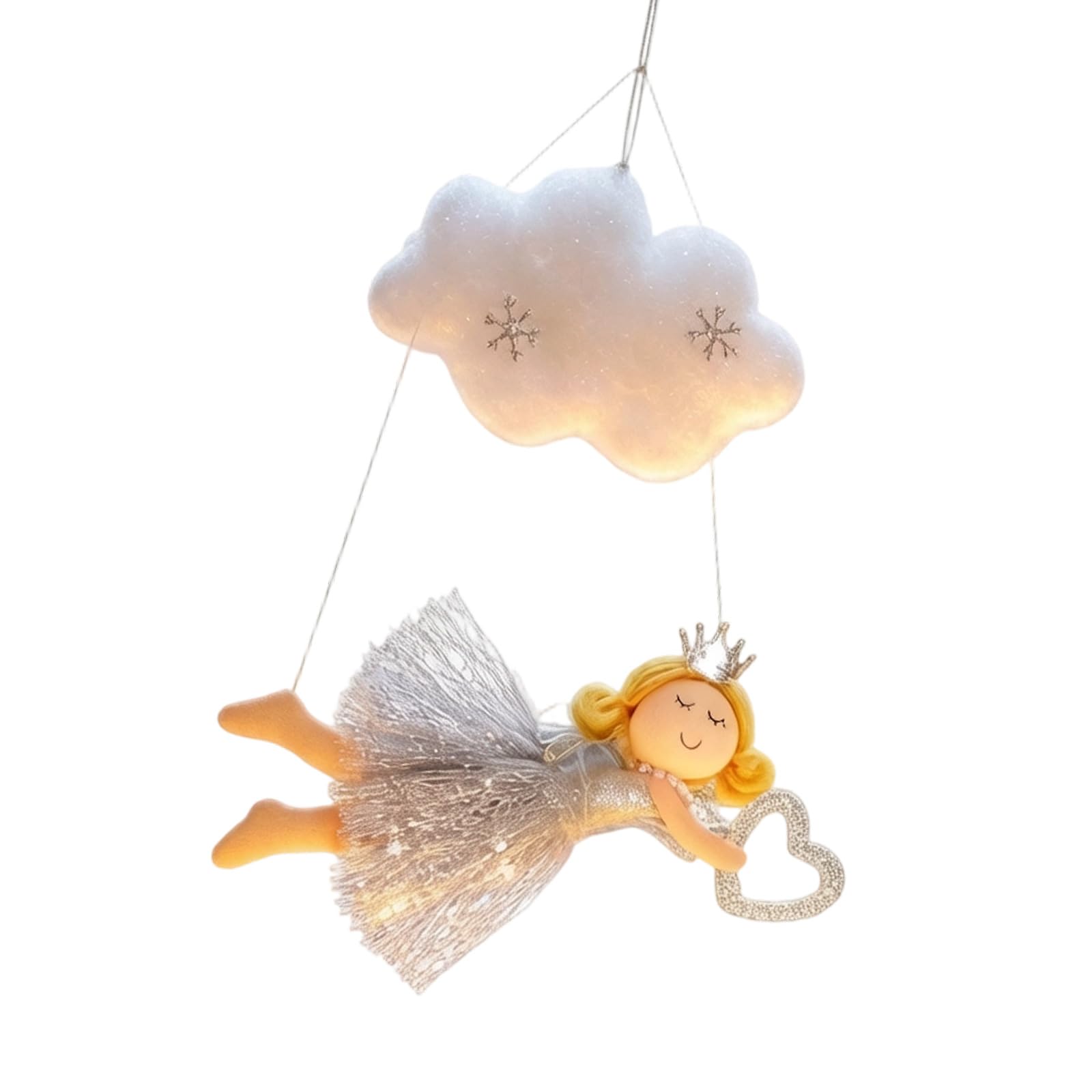 Plcpdm D Christmas Clou Ornament Soft Fabric Holiday Ecor Ready For Tree Mantel Wreath Winter Home Isplay Seasonal Pendant Ready For Isplay Esign