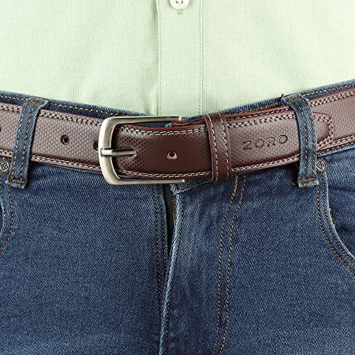 Image of ZORO Men' PU Leather Belt, (Black,Brown,Tan)