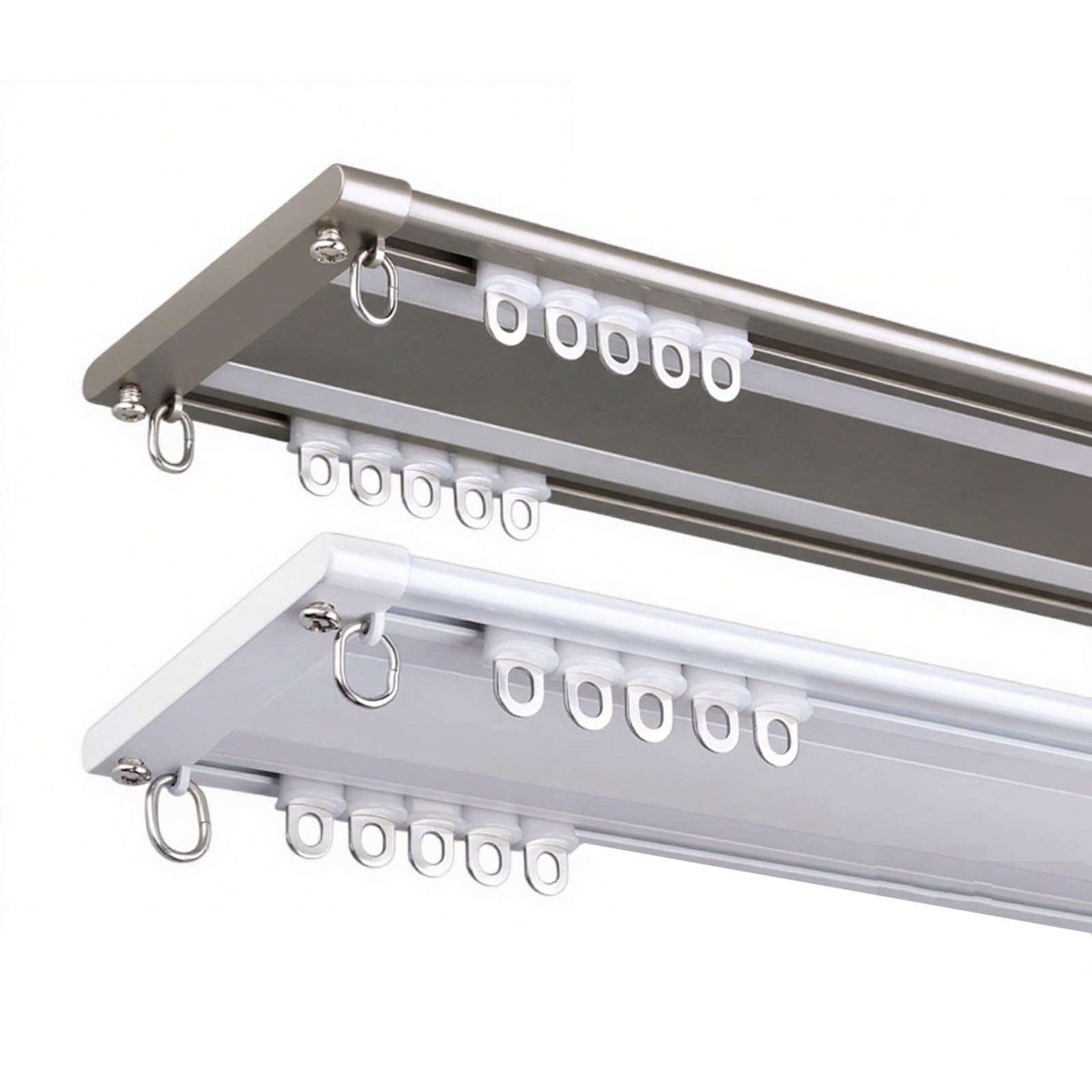 Rail de rideau de plafond ultra fin 6mm en aluminium facile à installer