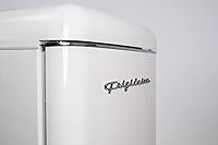 Vista 3 de Frigidaire, Refrigerador RETRO de 2 puertas tamaño apartamento con congelador superior, asas cromadas, 7.5 pies cúbicos