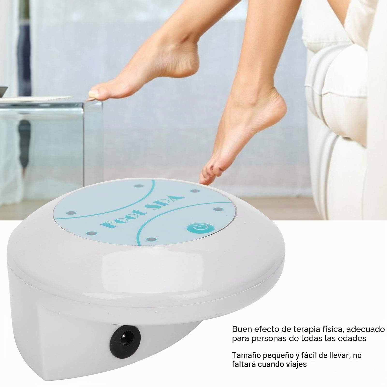 Asixxsix Máquina de Baño de Pies Iónica, Pequeña Máquina de Desintoxicación de Baño de Pies Profesional, Máquina de Limpieza de SPA Portátil para Pies, Dispositivo de Baño de Pies(Enchufe de la UE)