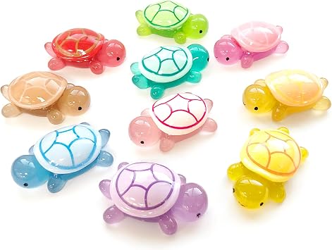 5 Pcs Jumbo Large Resin Turtle Figurines Giant Tortoise Animal Toys