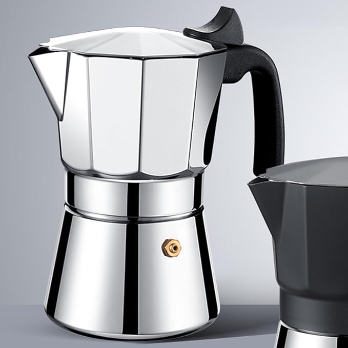 Cafetera Italiana de Fogonero, Acero Inoxidable, Diseño Octagonal, 6 Tazas 300ml miniatura 7