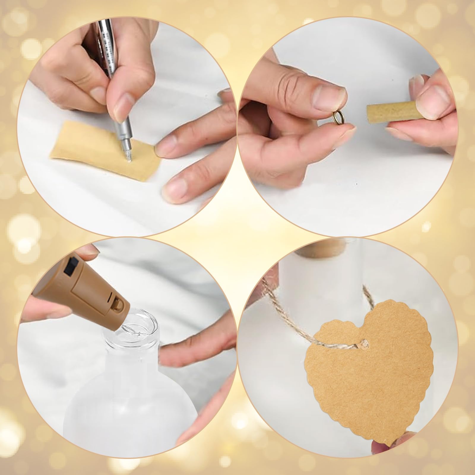 Luce LED Bottiglia 50° Compleanno - Con Scritta, Lista Desideri, Ciondolo Cuore, Regalo Personalizzato Per Uomo O Donna - Foto 11