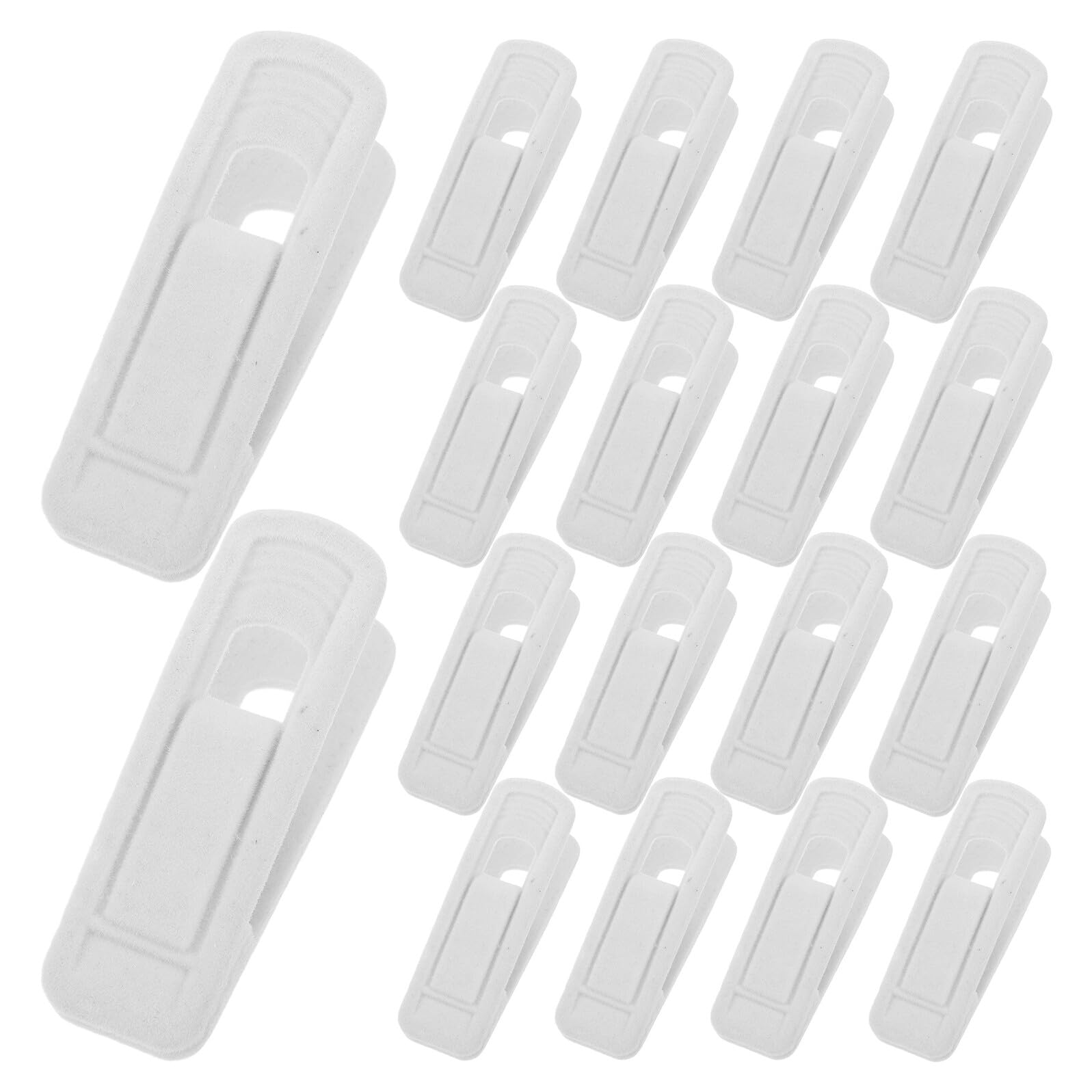Hemobllo Mollette in Plastica Antivento per Vestiti 50 Pezzi, Clip di Velluto Antiscivolo per Stendere Panni, Compatte e Robuste per Casa, Viaggio e Asciugatura