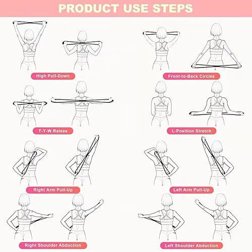 Miniatura 5 de 2 bandas de resistencia, figura 8 bandas de fitness para hombres y mujeres, figura 8 bandas de resistencia para brazos, espalda, estiramiento de