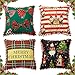 4 pièces Taie d'oreiller de Noël,Taie d'oreiller 45x45cm,Housse de Coussin Noel,Décoratif Taie d'oreiller,Decoration Canapé Housses,Décoration de Noël pour la Maison (Style 1)