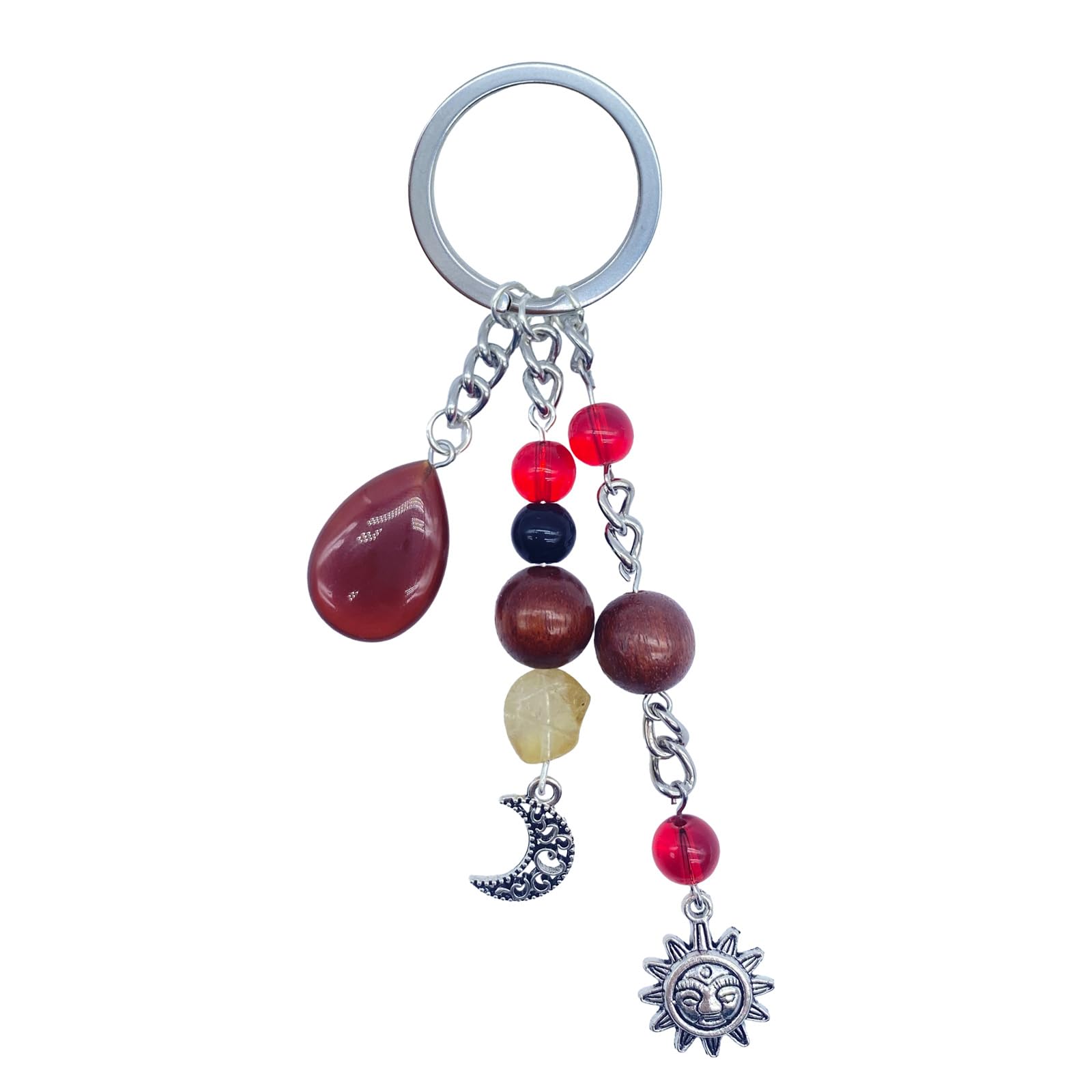 Cute Crystal Keychains Boho Key Rings for Car Keys Kawaii Bag Accessories Charms Bling Healing Teardrop Keyring Handmade