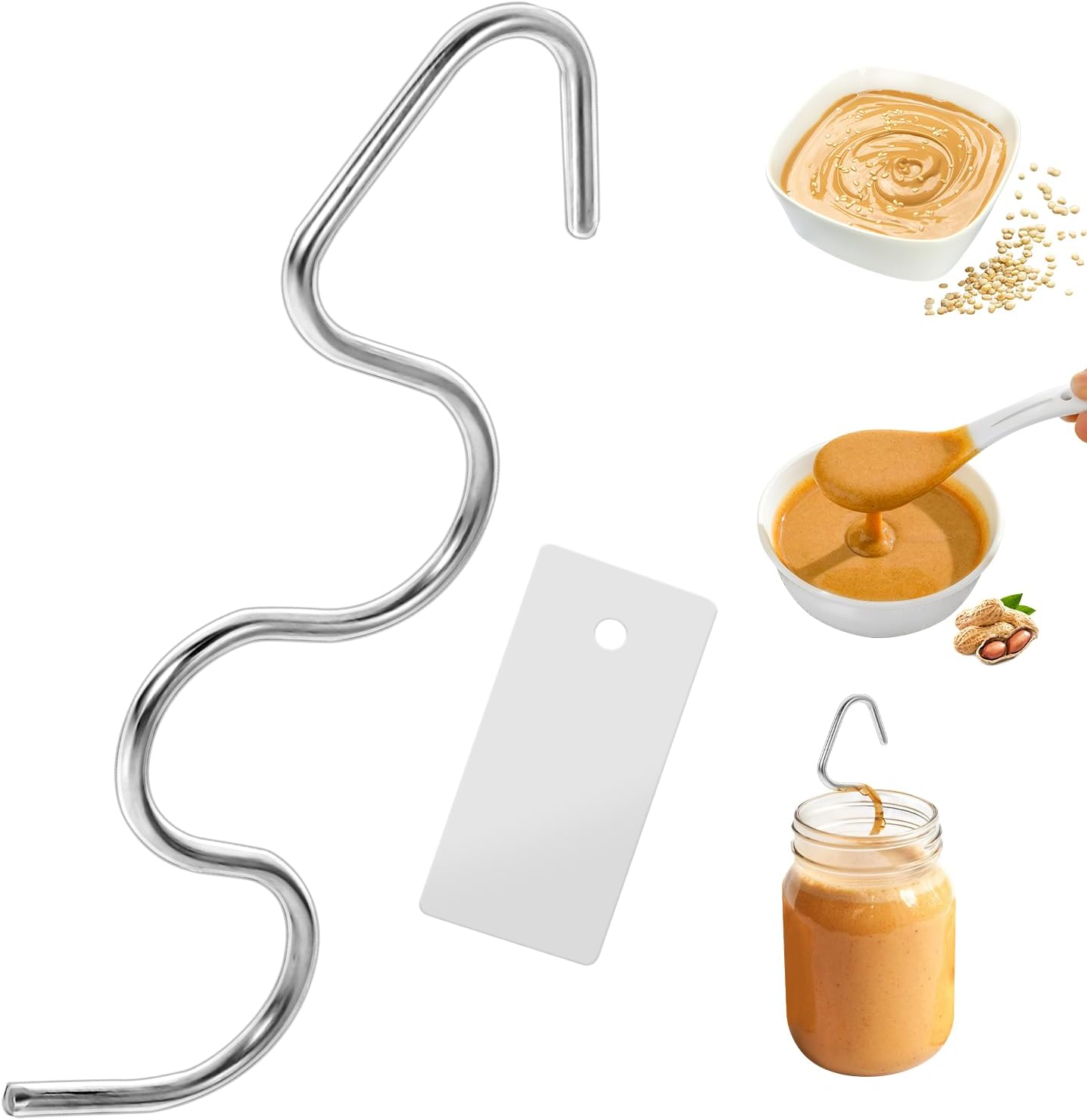 Amazon.com | MUYOCUN Peanut Butter Stirrer Nut Butter Mixer Stainless ...