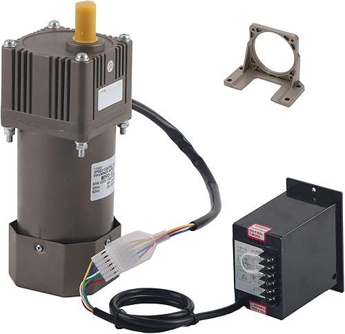Moteur à Engrenages AC Moteur Asynchrone Monophasé 220V 90W Vitesse Réglable Déc