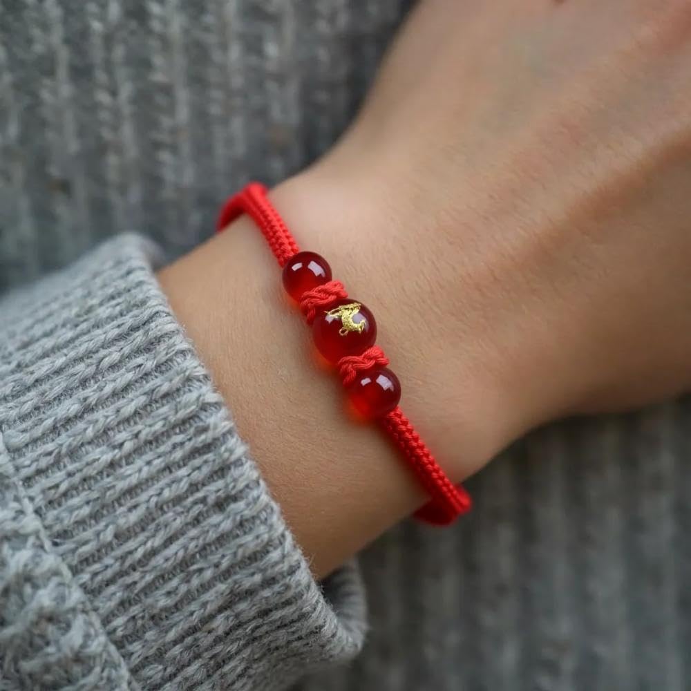 LIU JUN 2026 New Year Of Horse Bracelet, Chinese Zodiac Animal Good Luck Red String Braided Bracelets Adjustable Lucky Feng Shui Gifts Jewelry For Women - Image 4
