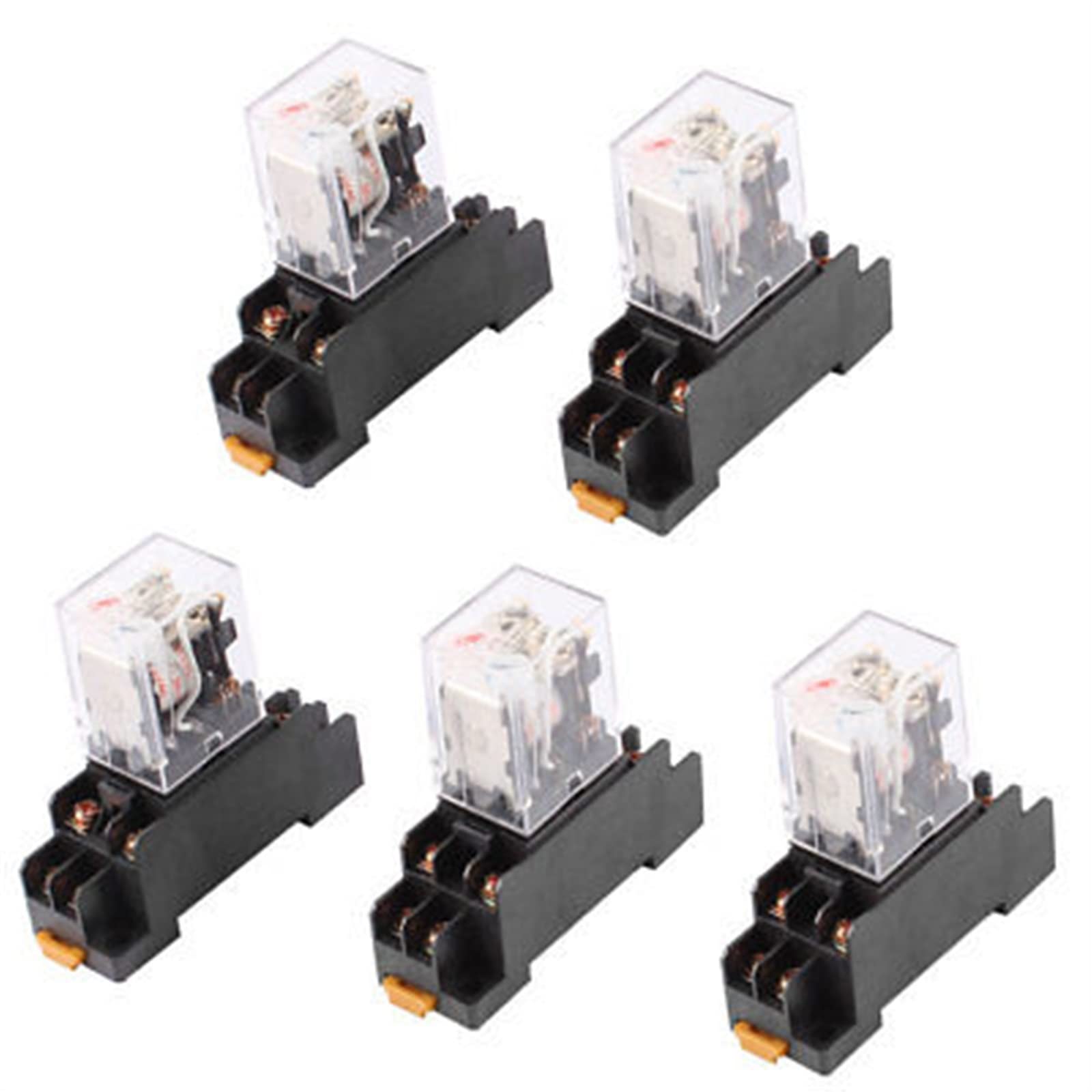 WEUSANXPL AC 36V Coil DPDT 8 Pin Red LED General Purpose Power Relay 5 Pcs w Socket