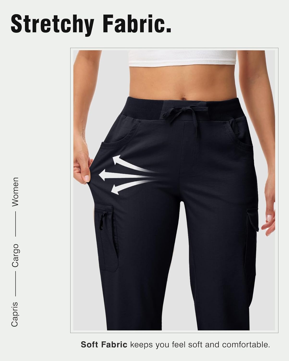 TBMPOY Women's Cargo Hiking Capris Pants - Image 5