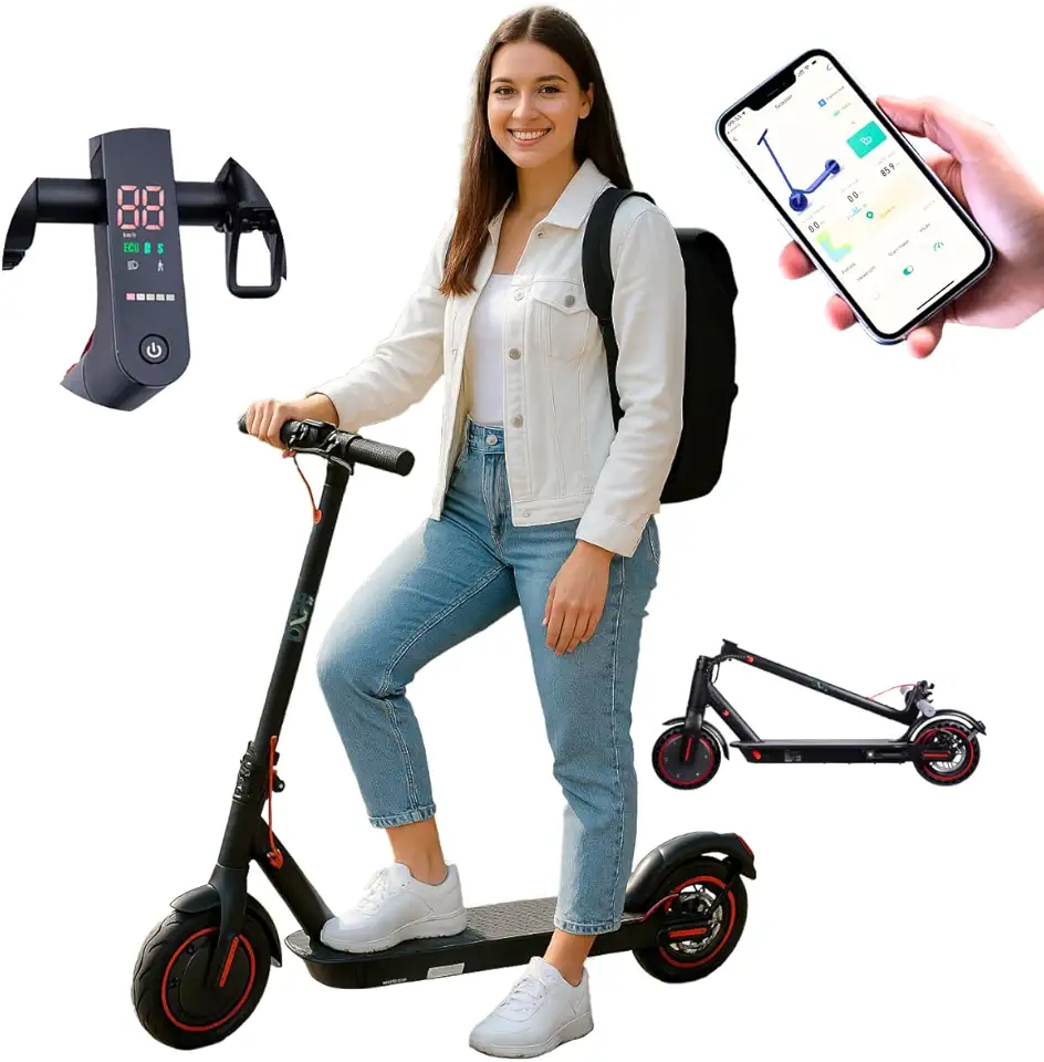 Patinete Eletrico Dobravel 30Km com Aplicativo Segurança E Conforto
