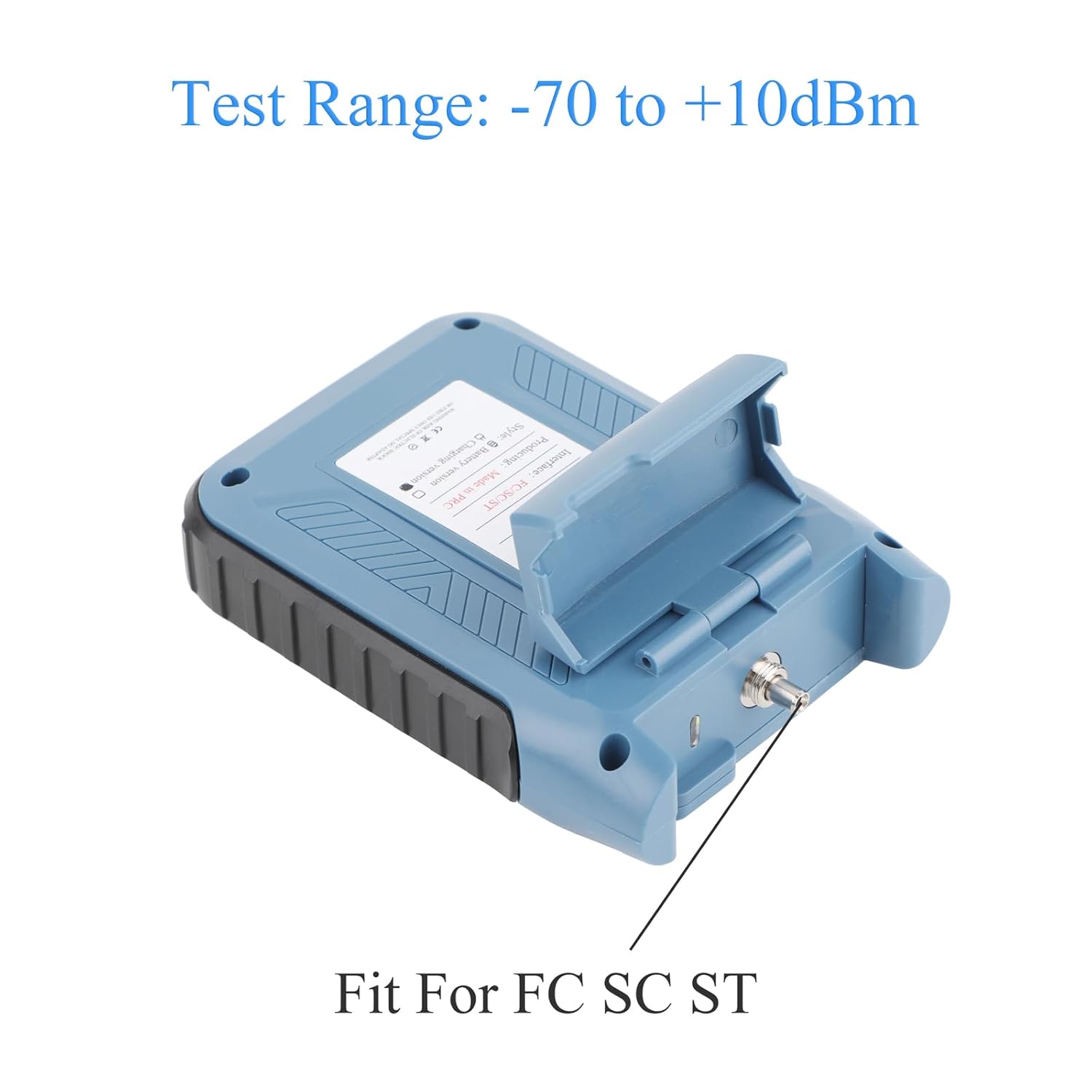 Fiber Optic Power Meter - Portable Fiber Optic Cable Tester FC/SC/ST Compatible Rechargeable 850‑1650nm with Red Light 50KM and Network Test
