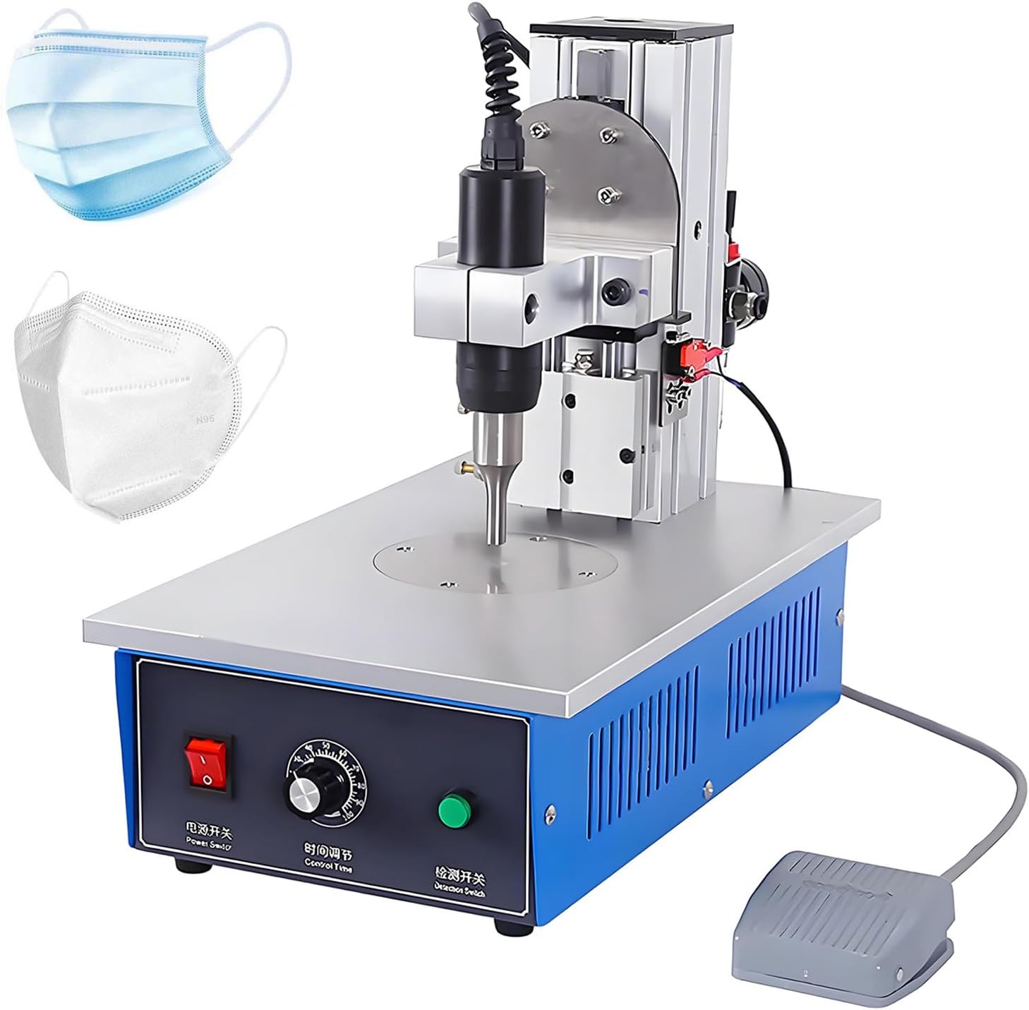 1200W Ultrasonic Spot Welder 35KHz for Plastic Welding, Nylon Welding Machine with Electronic Pedal, Heavy-Duty Ultrasonic Welding Equipment for Industrial Use