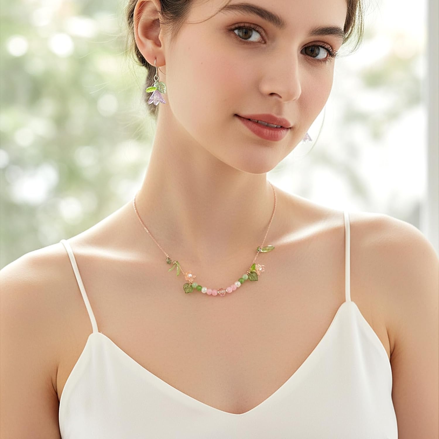 Sibba 320PCS Green Leaf Beads Acrylic Leaf Charms Pendants for Jewelry Making 8 Styles Tiny Maple Leaves Pendants Mini Glass Leaves Beads for DIY Crafts Earrings Necklaces Bracelets Spring Decorations - Image 7