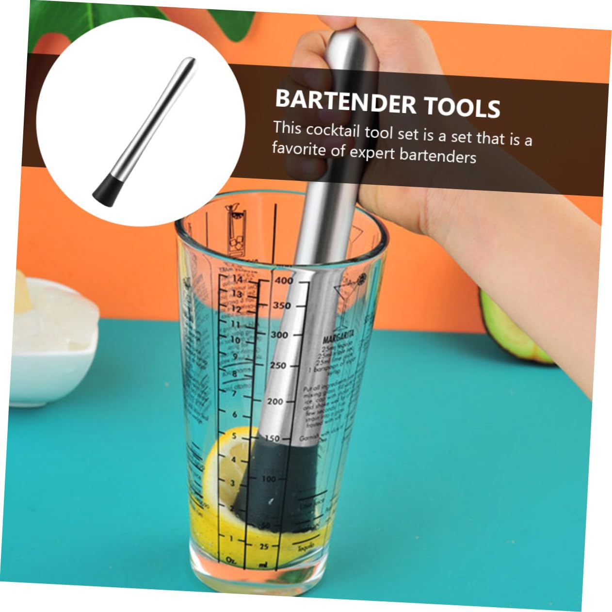Mikikit Coctelera de Acero Inoxidable Cocteleras para Bartenders Equipo de Coctelería Herramientas para Coctelería para Hacer Cócteles Casa Color Aleatorio