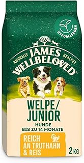 JAMES WELLBELOVED 2kg Hund Welpe/Junior Truthahn & Reis product image